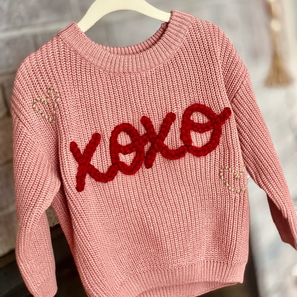 Hand embroidered baby sweater